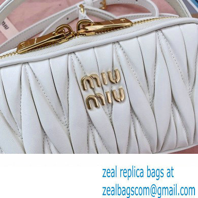 Miu Miu Matelasse nappa leather Shoulder bag 5BH229 White