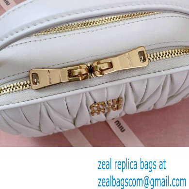 Miu Miu Matelasse nappa leather Shoulder bag 5BH229 White - Click Image to Close