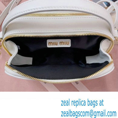 Miu Miu Matelasse nappa leather Shoulder bag 5BH229 White - Click Image to Close