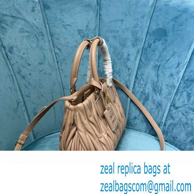 Miu Miu Matelasse nappa leather handbag 5BA259 Beige 2023 - Click Image to Close