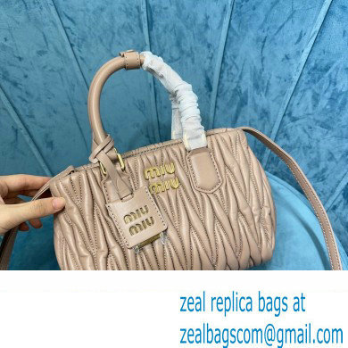 Miu Miu Matelasse nappa leather handbag 5BA259 Beige 2023