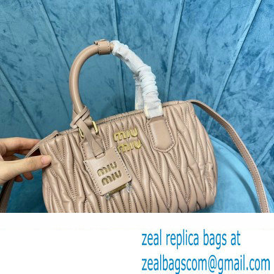 Miu Miu Matelasse nappa leather handbag 5BA259 Beige 2023 - Click Image to Close