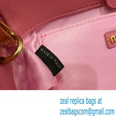 Miu Miu Matelasse nappa leather handbag 5BA259 Pink 2023 - Click Image to Close