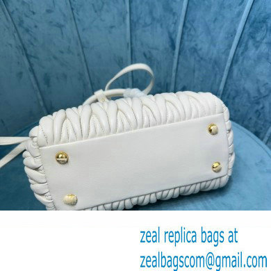 Miu Miu Matelasse nappa leather handbag 5BA259 White 2023 - Click Image to Close