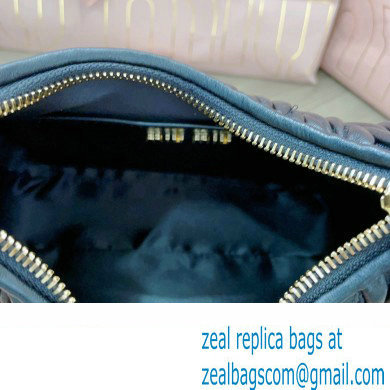 Miu Miu Matelasse nappa leather shoulder bag with Chain 5BH211 Black