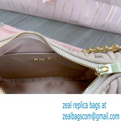 Miu Miu Matelasse nappa leather shoulder bag with Chain 5BH211 Nude