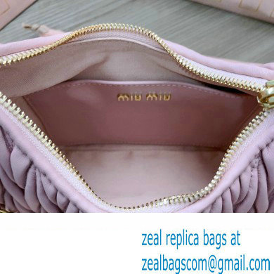 Miu Miu Matelasse nappa leather shoulder bag with Chain 5BH211 Pink