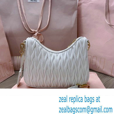 Miu Miu Matelasse nappa leather shoulder bag with Chain 5BH211 White - Click Image to Close