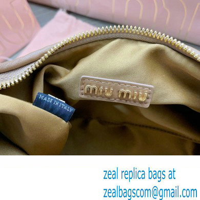 Miu Miu Wander matelasse nappa leather hobo Bag 5BC153 Brown - Click Image to Close
