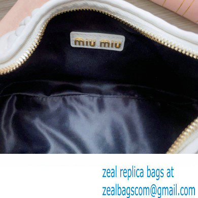 Miu Miu Wander matelasse nappa leather hobo Bag 5BC153 White - Click Image to Close