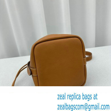 Miu Miu leather Bucket bag 5602 Brown 2024
