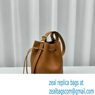 Miu Miu leather Bucket bag 5602 Brown 2024