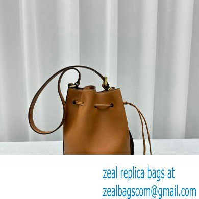 Miu Miu leather Bucket bag 5602 Brown 2024 - Click Image to Close