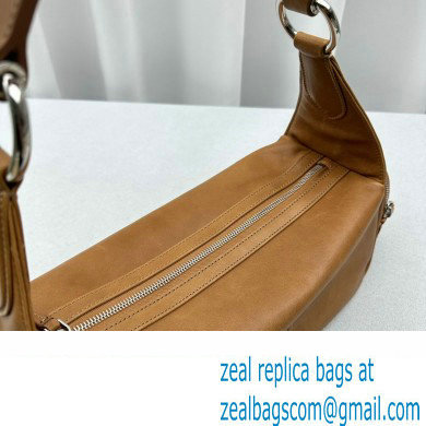 Miu Miu leather Pocket Shoulder bag 5631 Brown 2024 - Click Image to Close