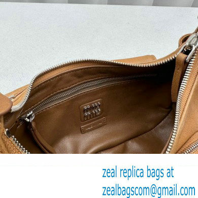 Miu Miu leather Pocket bag 5BC146 Brown 2024