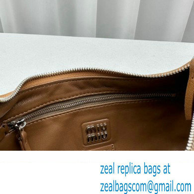 Miu Miu leather Pocket bag 5BC146 Brown 2024 - Click Image to Close