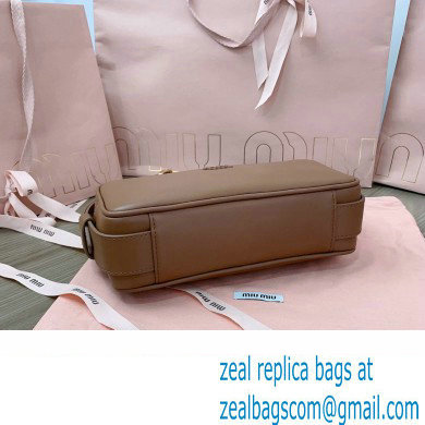 Miu Miu leather shoulder bag 5BC158 Brown