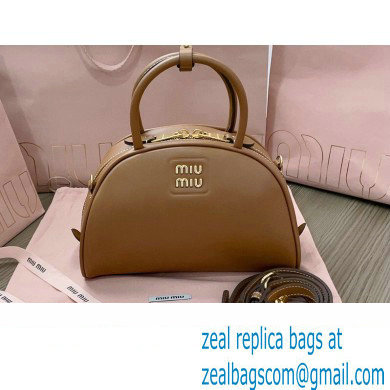 Miu Miu leather top-handle bag 5BB157 Brown