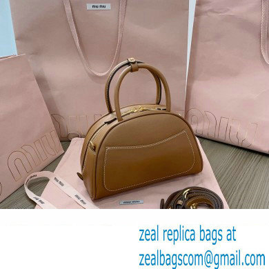 Miu Miu leather top-handle bag 5BB157 Brown