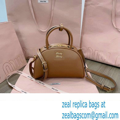 Miu Miu leather top-handle bag 5BB157 Brown