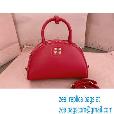 Miu Miu leather top-handle bag 5BB157 Red - Click Image to Close