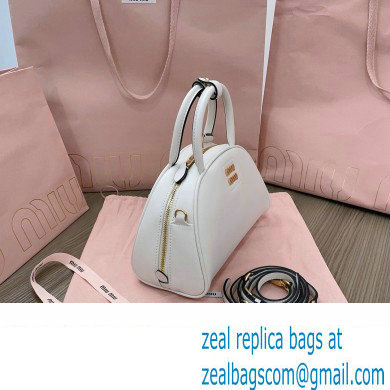 Miu Miu leather top-handle bag 5BB157 White