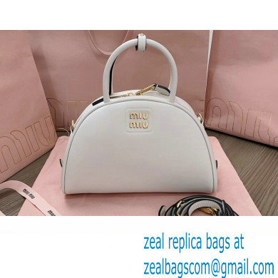 Miu Miu leather top-handle bag 5BB157 White