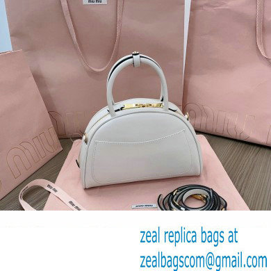 Miu Miu leather top-handle bag 5BB157 White