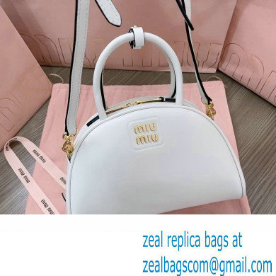 Miu Miu leather top-handle bag 5BB157 White