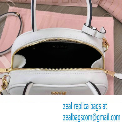 Miu Miu leather top-handle bag 5BB157 White