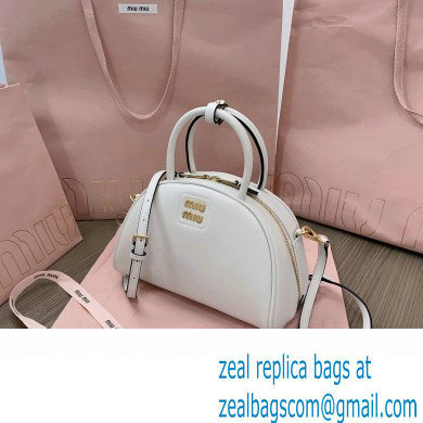 Miu Miu leather top-handle bag 5BB157 White