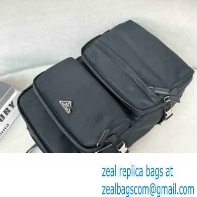 PRADA Re-Nylon and Saffiano leather backpack black 2VZ101 2023