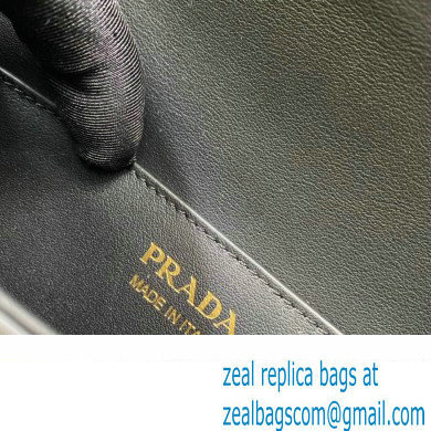 Prada Brushed leather shoulder bag 1BD339 Black 2024