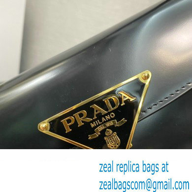Prada Brushed leather shoulder bag 1BD345 Black 2024