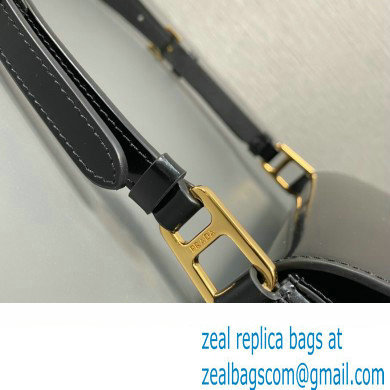 Prada Brushed leather shoulder bag 1BD345 Black 2024