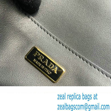 Prada Brushed leather shoulder bag 1BD345 Black 2024 - Click Image to Close