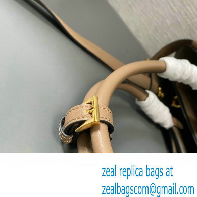 Prada Buckle medium leather handbag with double belt 1BA417 Camel 2024 - Click Image to Close