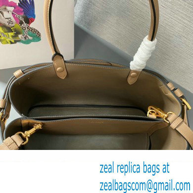 Prada Buckle medium leather handbag with double belt 1BA417 Camel 2024