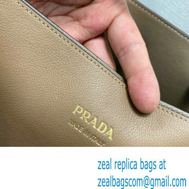 Prada Buckle medium leather handbag with double belt 1BA417 Camel 2024 - Click Image to Close