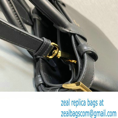 Prada Buckle small leather handbag with double belt 1BA418 Black 2024