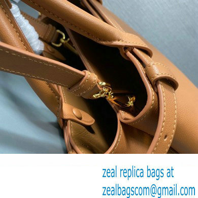 Prada Buckle small leather handbag with double belt 1BA418 Brown 2024