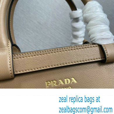Prada Buckle small leather handbag with double belt 1BA418 Camel 2024