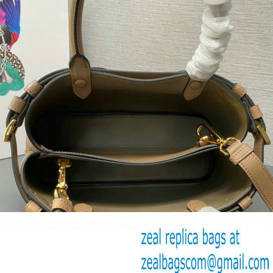 Prada Buckle small leather handbag with double belt 1BA418 Camel 2024 - Click Image to Close