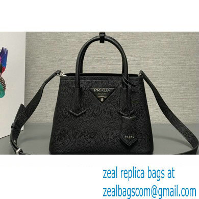 Prada Double leather mini bag 1BG443 Black 2024