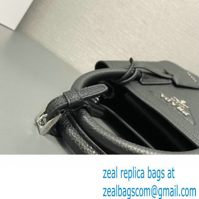 Prada Double leather mini bag 1BG443 Black 2024 - Click Image to Close