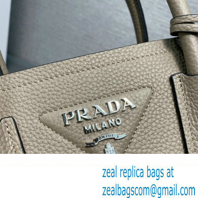 Prada Double leather mini bag 1BG443 Gray 2024