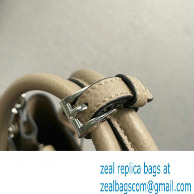 Prada Double leather mini bag 1BG443 Gray 2024 - Click Image to Close