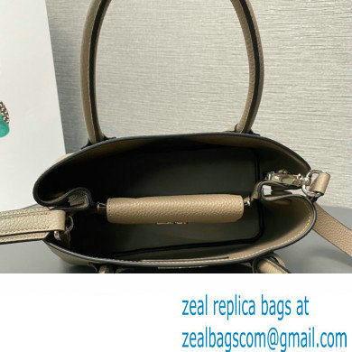 Prada Double leather mini bag 1BG443 Gray 2024 - Click Image to Close