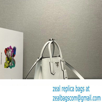 Prada Double leather mini bag 1BG443 White 2024