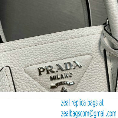 Prada Double leather mini bag 1BG443 White 2024